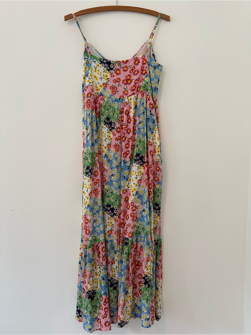 Greylin - XS Floral Patchwork Midi Dress (with pockets!)